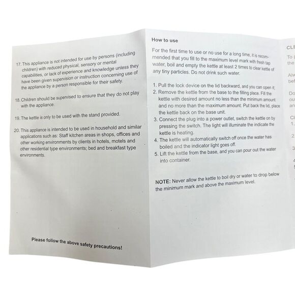 Parini Essentials Collection Cordless Electric Kettle Stainless Steel With 360° - Picture 12 of 13